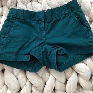 Teal/ Jade J.Crew Chino Shorts size 00
